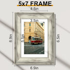 Vittanly 5x7 Picture Frames Set of 2, Ornate Vintage Photo Frame - Image 2