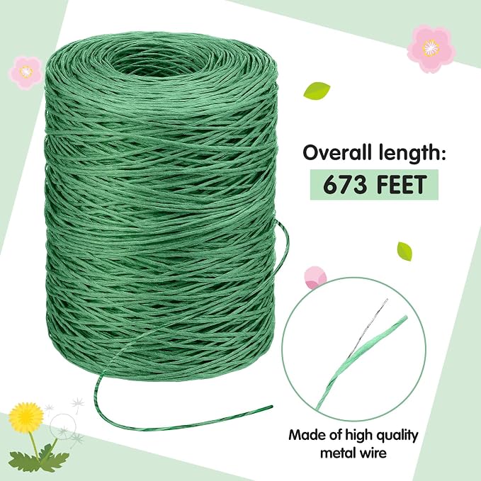 Syhood 673 Feet Floral Vine Bind Wire Rustic Wrapping Wire - Image 2