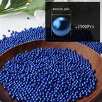 2500pcs Blue 4mm Pearl Beads - Image 2