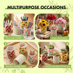 Zubebe 12 Pcs Paint Your Own Ceramic Pots Bulk Unfinished Succulent Pots Craft - Image 7