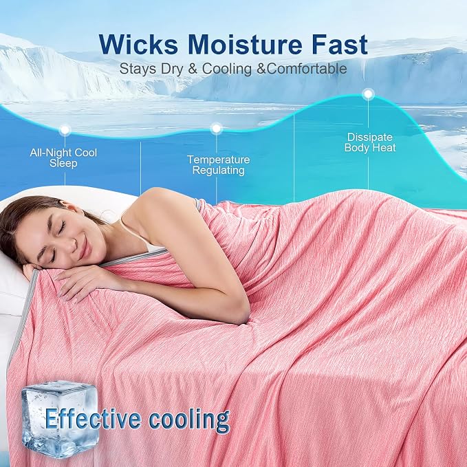 KMUSET Cooling Blanket Queen Size, Double Sided Summer Cooling Blankets - Image 4