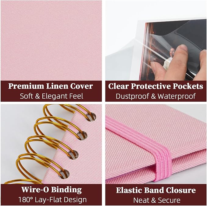 8.5x11 Inch Scrapbook Photo Album, Linen Cover DIY Scrapbooks - Image 6