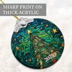 Christmas Ornaments 2025 Faux Stained Glass Effect, Christmas Tree Ornaments - Image 6