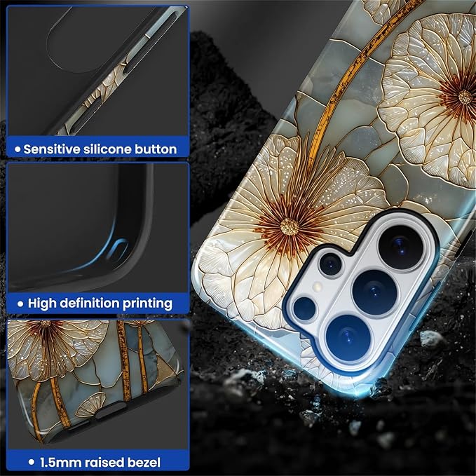 for Samsung Galaxy S26 Ultra Case, Dandelion Stained Glass Pattern Glossy 2 in - Image 4