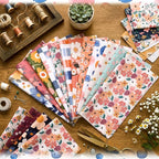 HunnmingRe 20 Pcs 10''x10'' Vintage Floral Quilting Fabric Square Meadow Flower - Image 3