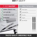 Zebra Pen F-301 Ballpoint Black Ink Fine Point 0.7mm Stainless Steel - Image 8