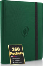 Premium 9 Pocket Card Binder for 360 Cards, Fabmaker PU Cover Trading Card by Fabmaker