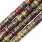 Natural Stone Heishi Beads for Necklace Making, 4 mm x 2 mm Small Flat Round by YUGDRUZY