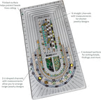 The Beadsmith Bead Board, 5 U-Shape and 6 Straight Channels, 10 x 20.5 inches - Image 4