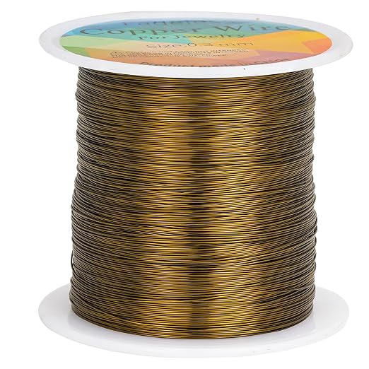 328 Feet Tarnish Resistant Copper Wires 28 Gauge/0.3mm Jewelry Craft Wires by CREATZONE