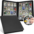 16 Pocket Ringless Side Loading Trading Card Binder, 1024 Cards PU Fixed Page by GERMUN