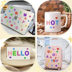 Foam Letter Stickers, 7 Sheets 3D Glitter Alphabet Stickers - Image 5