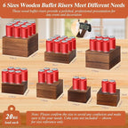 Qinzave 7 Pack Wooden Risers Display Stands - Image 2