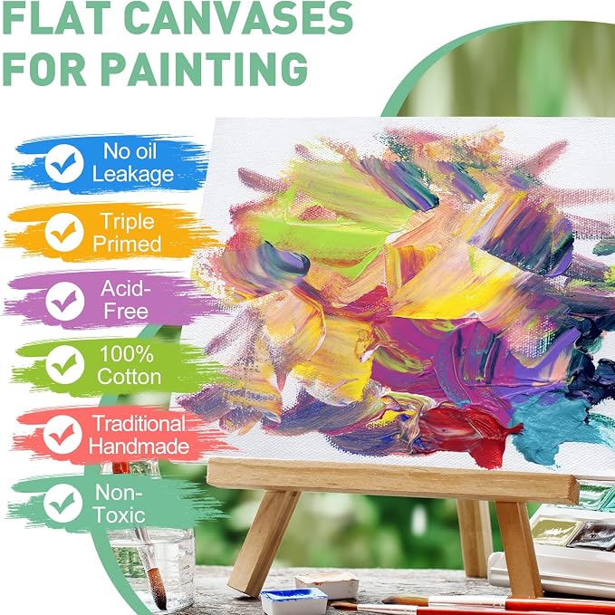 ESRICH Canvas Boards for Painting, 3 Pack 9x12 Canvases for Painting Cotton - Image 3