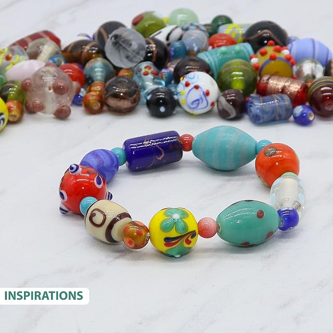 Assorted Glass Beads for Jewelry Making Adults, Bulk Glass Beads for Crafts - Image 7