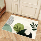 Modern Abstract Plant Area Rug 15.7 x 23.6 Inches, Faux Cashmere Door Mat - Image 3