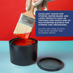 Master Elite 1 Pint Empty Plastic Paint Can Bucket, 16 fl. oz. All-Plastic - Image 5