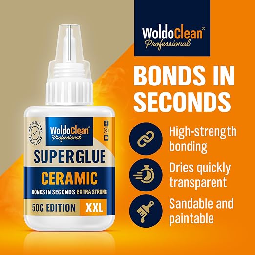 WoldoClean Super Glue for Ceramics and Porcelain 50g - Image 2