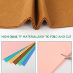 Whaline 18Pcs Boho Felt Fabric Sheets Soft Thick Assorted 6 Colors Craft Felt - Image 3