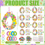 Hollowfly 48 Sets Easter Wreath Craft Kits DIY Easter Egg Wreath Hanging - Image 3