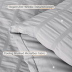 MUXHOMO 5 Pieces Twin XL Comforter Set, Seersucker Bed in a Bag Twin XL Size - Image 6