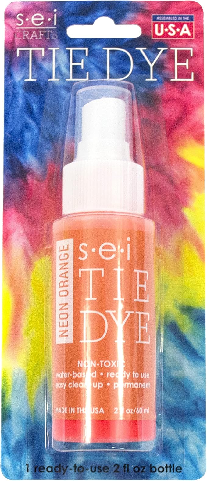 S.E.I. Neon Orange Tie Dye Spray Bottle: 2oz. Non Toxic Fabric Dye Spray - Image 4