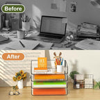 FANXIYQ 4-Tier Acrylic Paper Tray Organizer - Image 5