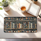 Vintage Flower Bookshelf Desk Mat, Library Book Mouse Pad Desk Pad, Extended - Image 3