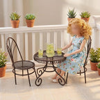 6 PCS Dollhouse Miniature Bistro Table & Chairs Set - Image 8
