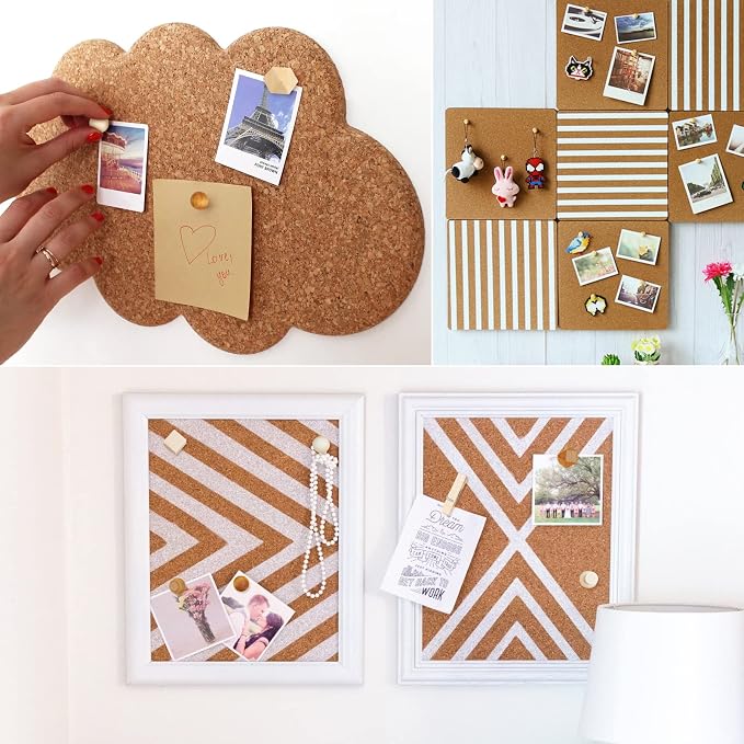 120Pcs Wooden Thumb Tacks, 7 Shapes Push Pins - Image 7