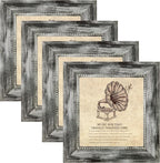 5x5 Picture Frame with Real Glass, 4 set Ornate Vintage Picture Frames by TKYGU