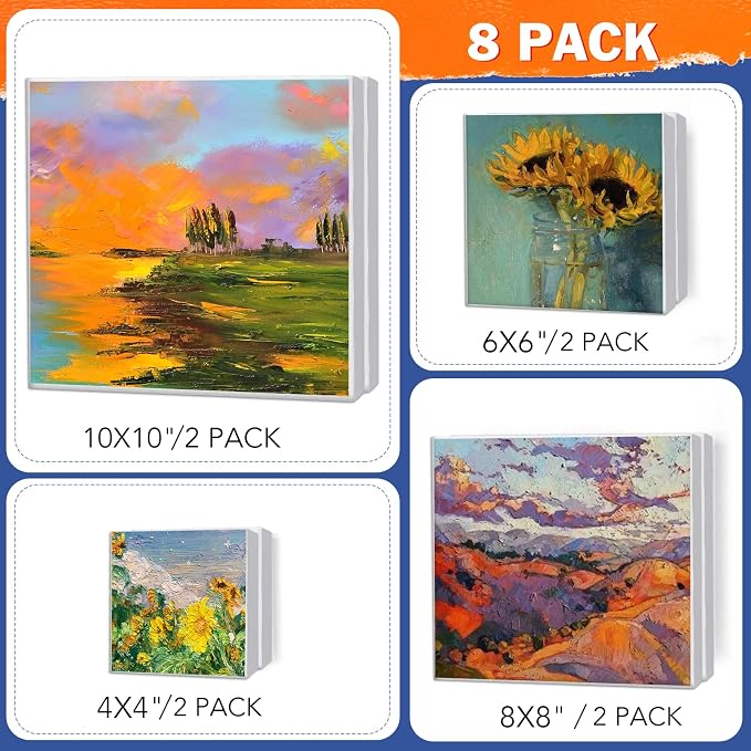 Stretched Canvases for Painting, Acid-Free Wood Frame Blank Canvas, Art Canvas - Image 2