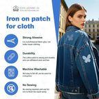 Iron on Patches for Clothes, 20 Pieces Denim Patches for Inside Jeans 3.7" by - Image 2