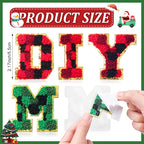 WILLBOND 52 Pcs Christmas Alphabet Patches Self Adhesive Letter Patches - Image 3