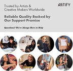 ARTIFY 25 Pieces Professional Paint Brush Set – Expert Series Synthetic Nylon - Image 7