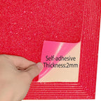 SALEMAR Red Sticky Glitter Foam Sheets - Image 3