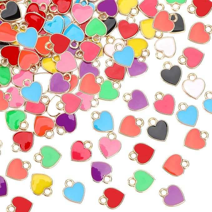 MARFOREVER 120 Pcs Heart Charms by MARFOREVER