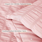 MUXHOMO 7 Pieces California King Comforter Set, Seersucker Bed in a Bag Cal - Image 6