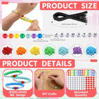 Ferreve 35 Sets Rainbow Religious Bead Wristband Craft Kit Jesus Love You Faith - Image 2