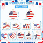 SANNIX 90 Pcs American Flag Charms, Patriotic Enamel Charms - Image 4