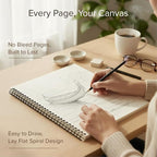Artist’s Sketchbook Hardcover – 200GSM Very Thick Paper – Large, Spiral Sketch - Image 2