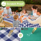 Smiry Rectangle Table Cloth, Waterproof Vinyl Tablecloth - Image 5