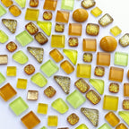 LITMIND Assorted Gold Yellow Irregular Crystal Mosaic Tiles, 9oz Value Pack by LITMIND