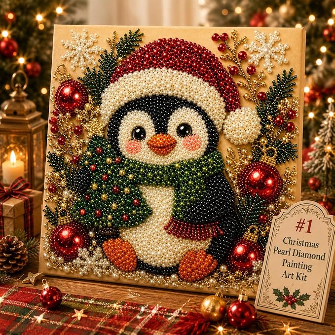 DIY Christmas Pearl Diamond Painting Art Kit by Unknown