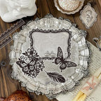 130 Pcs Vintage Black White Lace Scrapbook Stickers - Image 3