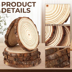 FSWCCK 10 PCS Unfinished Wood Slices - Image 7