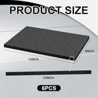 Frienda 6 Pcs 12" x 8" x 0.5" Polyethylene Foam Sheet Thick Black Packing Foam - Image 2