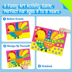 SpriteGru Foam Sticker Art Activity, 20 Farm Animal Art Boards - Image 3