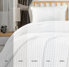 Utopia Bedding 100% Cotton Waffle Weave Blanket Queen Size - Image 6