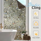 rabbitgoo Window Privacy Film, Stained Glass Cling, Sun Blocking Heat Control - Image 7